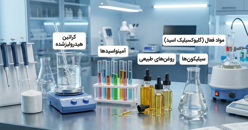 ترکیبات اصلی مواد کراتینه مو